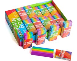 30 Pcs Rainbow Erasers voor Kinderen - Schattige 2B Rainbow Cube Wrijfmiddelen - Zachte Gekleurde Potlood Rubber Wrijfmiddelen Ideaal voor Studenten - Leraren - Schetsen - Schilderen - Kunstbenodigdheden