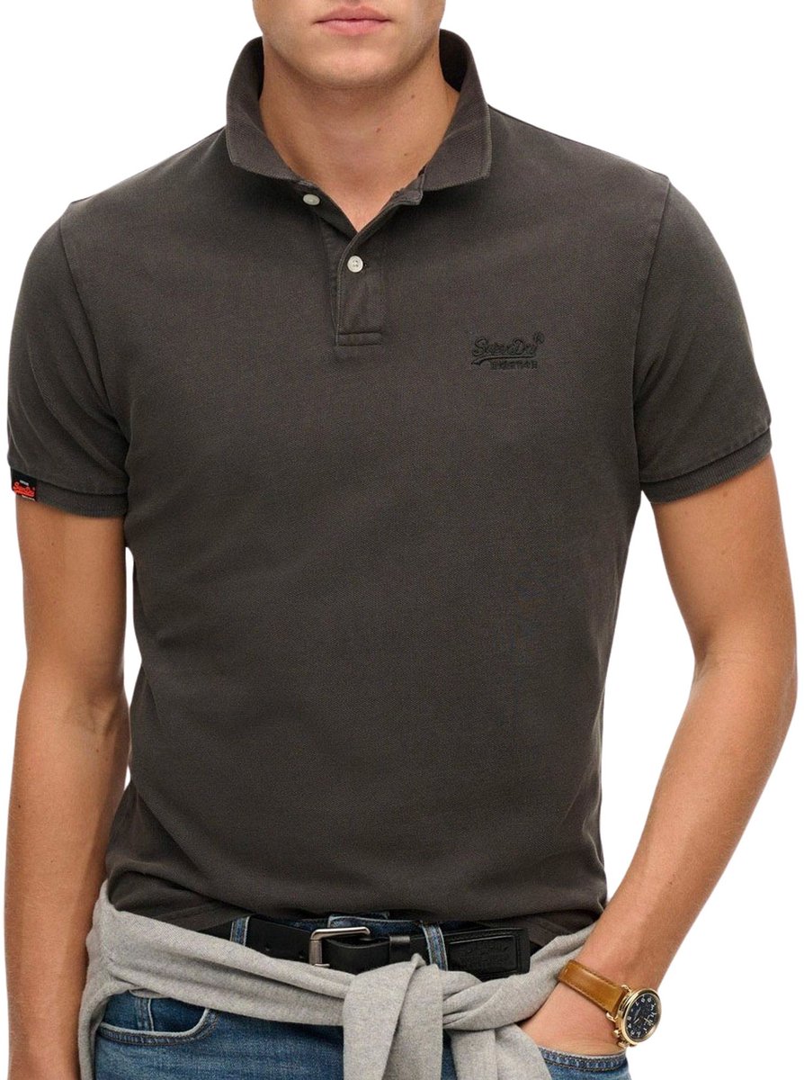 Superdry VINT DESTROY POLO Heren Poloshirt Bruin