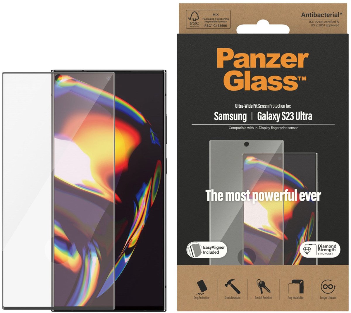 PanzerGlass Case Friendly Samsung Galaxy S23 Ultra Screenprotector Glas