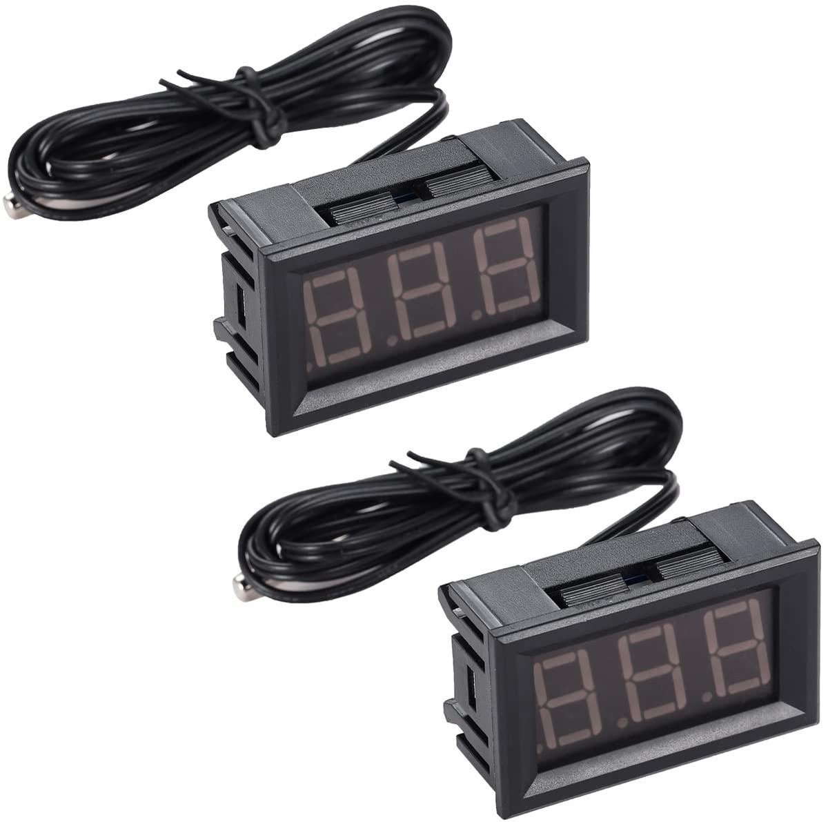 Eamber - Digitale Thermometer met Waterdichte Sonde, LED-Display, -50~110 ° C, 2 Stuks