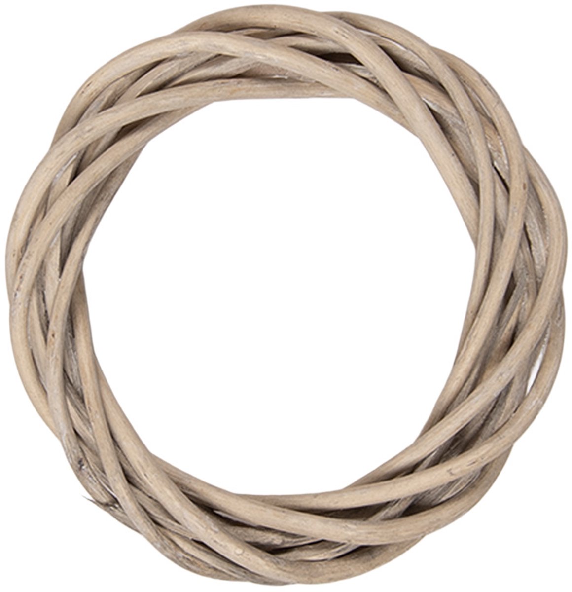 Clayre & Eef Krans Ø 10x2 cm Bruin Rotan