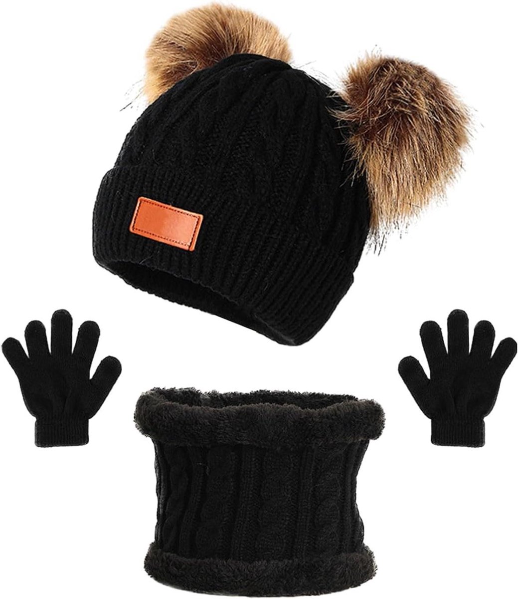Cosensi Winterwarmset voor kinderen Muts Halsmanchet Handschoenen Any