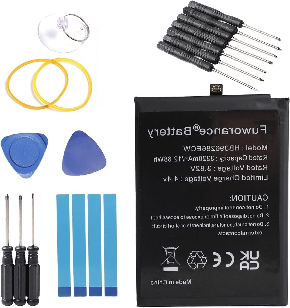 Cosensi - Reservebatterij 3320 mAh compatibel met Huawei Honor 10 Lite, 20 Lite, P Smart 2019 - P Smart Plus 2019 - Pot-LX1, POT-LX2J, Pot-LX3 - HRY-LX1 telefoon batterij met hoge capaciteit femme oplader.