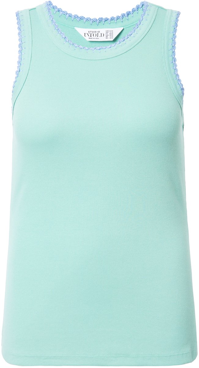 Studio Untold - Dames - Ribtop slim basic shape gekleurde bies - Aloë vera - Maat 58+