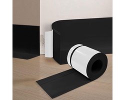 Flexibele zelfklevende PVC plinten voor keuken en badkamer 6M zwart