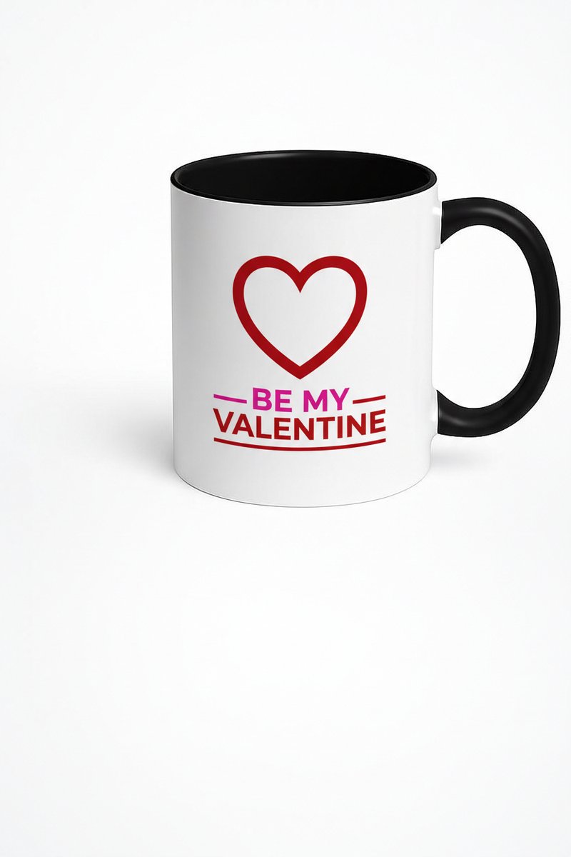 Valentijn Mok 'Be My Valentine' met Rood Hart - Perfect Valentijnsdag Cadeau
