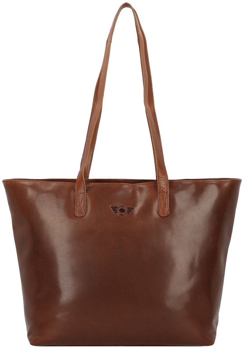 Greenburry Vintage Shopper Tas XXL Leer 47 cm Laptop compartiment - 17 L - natur