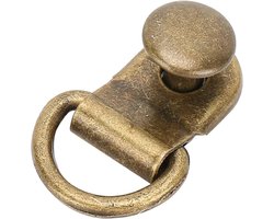 Schoenveterhaken - D-ring Laarskanthaken - Messing - Schoenen Kant Veiligheidsgesp - Haaklus met Klinknagels - Reparatie Wandelschoenen - Leren Laarsschoenen