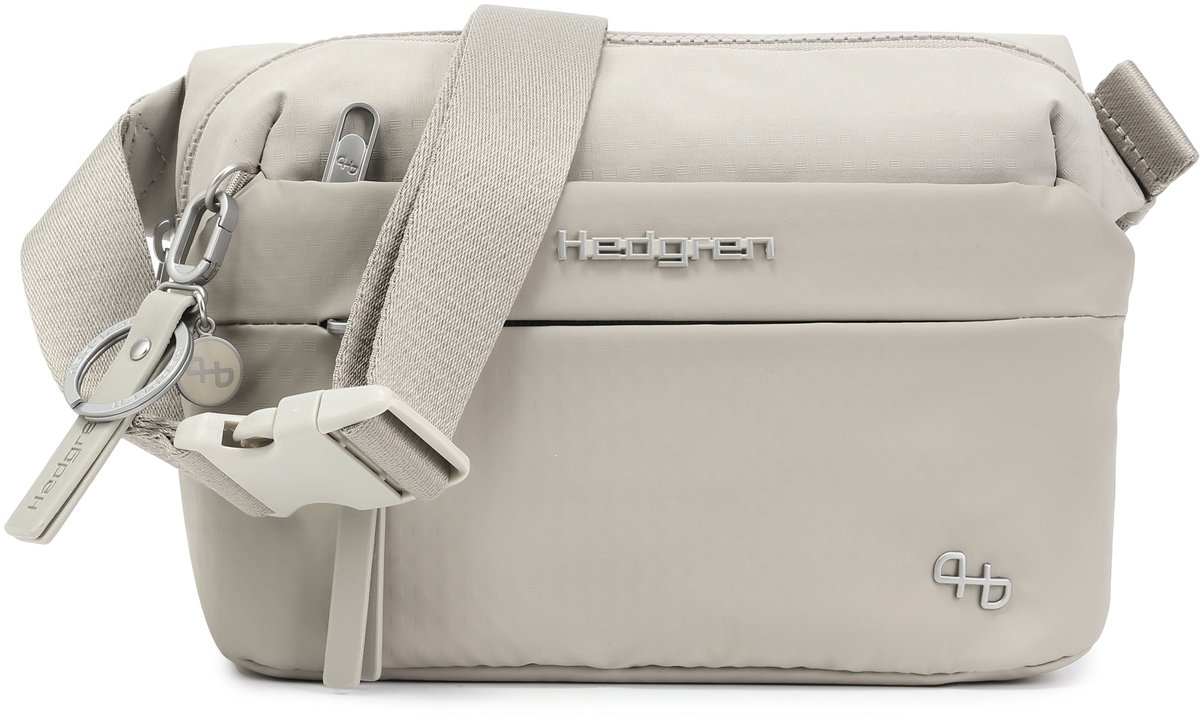 Hedgren HOGO – Heuptas / Crossbody – RFID-bescherming – Waterafstotend gerecycled materiaal – 2,5 L – Pussywillow Grey