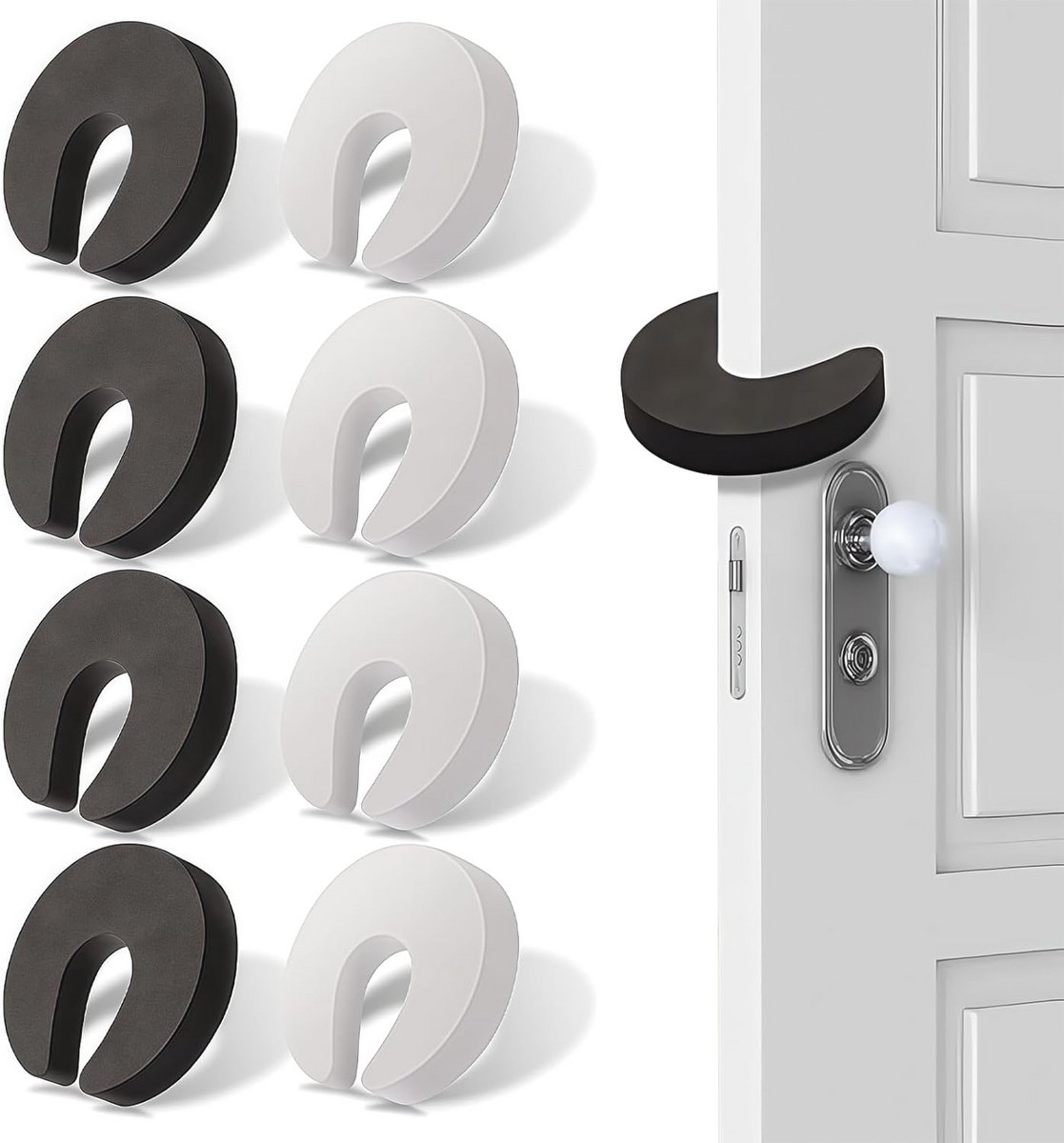 Multifunctionele Deurstopper en Klembescherming - Set van 8