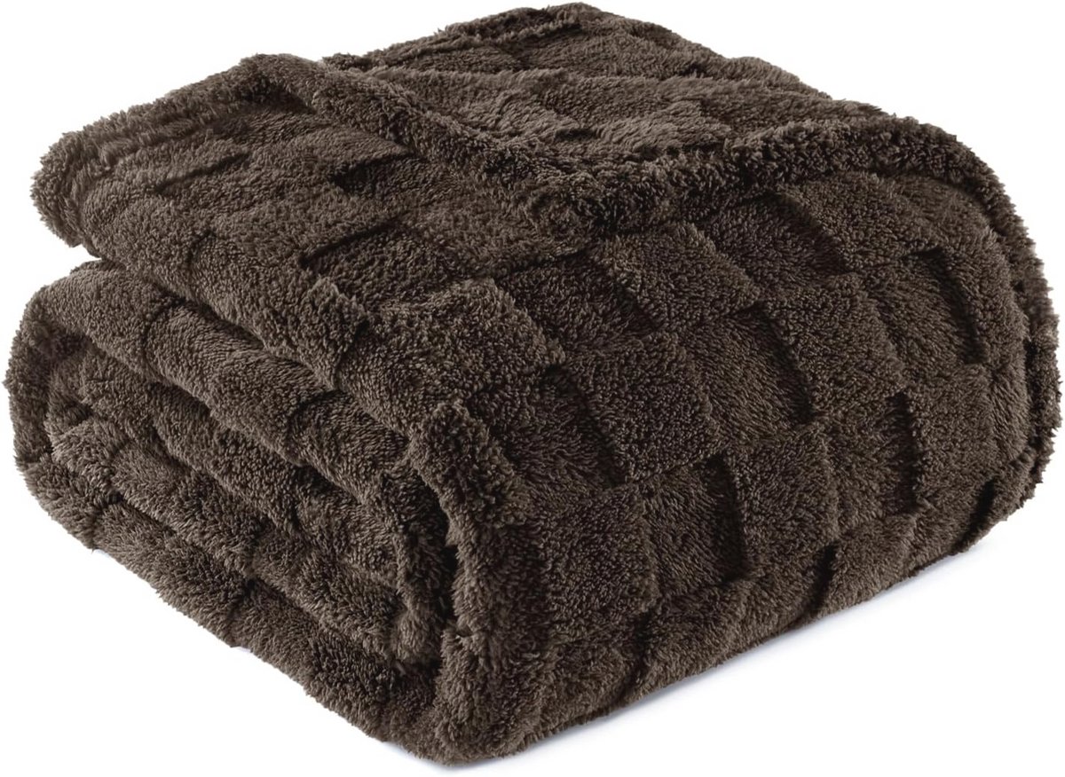 Flanellen fleece deken 152 x 203 cm - Super zacht en warm voor alle seizoenen