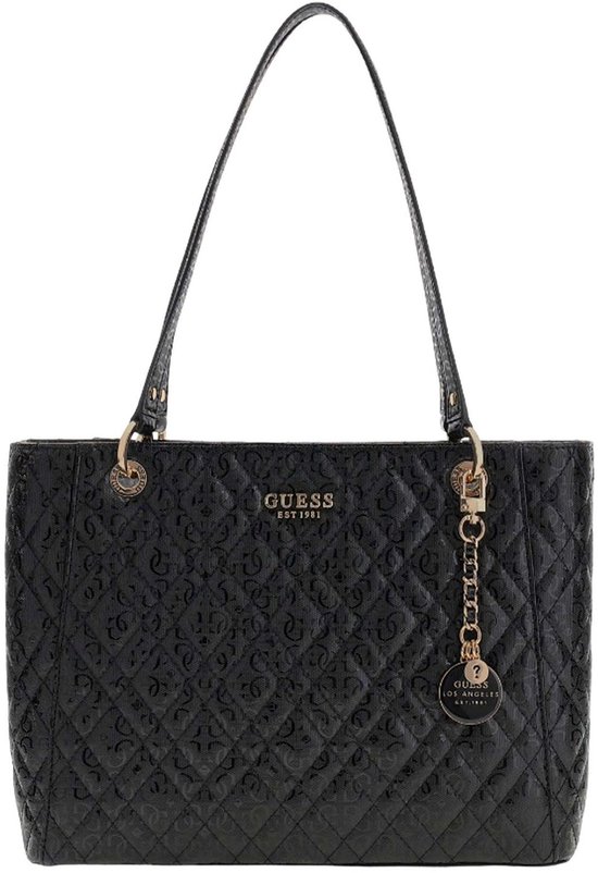 GUESS Schoudertas Shopper Libby Noel Tote Cream White - Stijlvol & Ruim