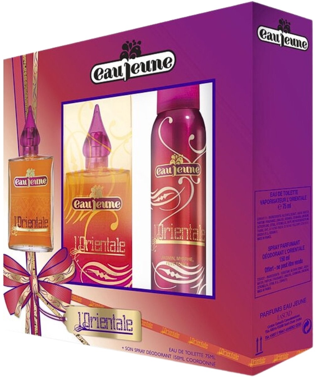 15 x Eau Jeune - L'Orientale - Geschenkset - Eau de Toilette 75ml + Deodorant 150ml - Grootverpakking - Eau De Toilette - Parfum - Cadeau - Geschenkset - Geur – foto 2