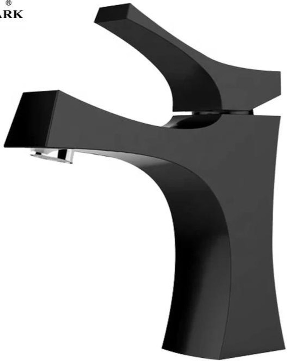 Hudor Wastafelkraan Zwart Messing - Alphée Collectie 303 - Fonteinkraan met Keramische Cartridge - Waterbesparend - Hoge kwaliteit Gerecycled Messing