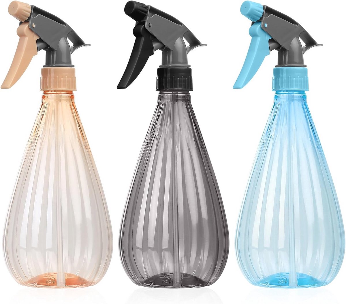 Spuitflessen 600 ml - Set van 3 voor Planten, Huishoudelijke Reiniging en Kappers