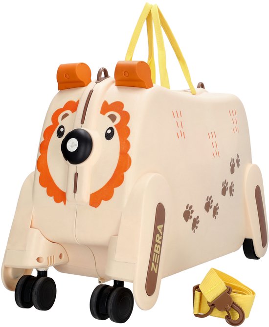 Zebra Trends Ranger Kinder Koffer - Handbagage - Kids - Zitkoffer - Kinderen - Beige