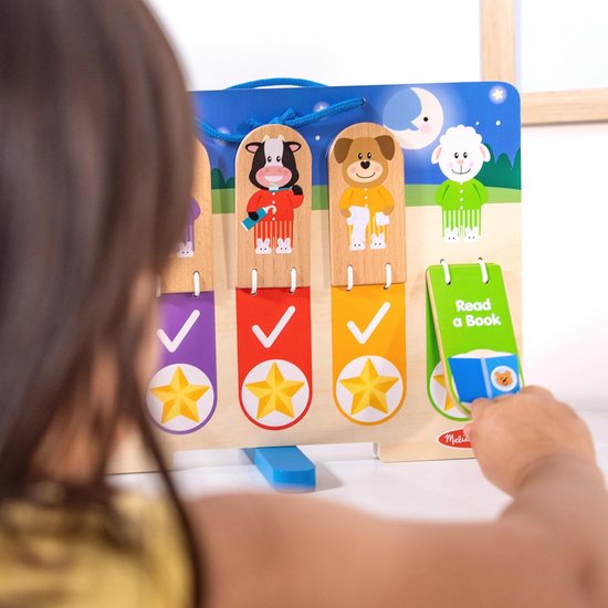 Dagelijkse Routines Kalender voor Kinderen - Houten Geïllustreerde Taken — afbeelding 5