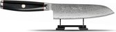 Couteau de chef Yaxell Super Gou Ypsilon Santoku - Damas 193 couches, acier SG2, lame 16,5 cm