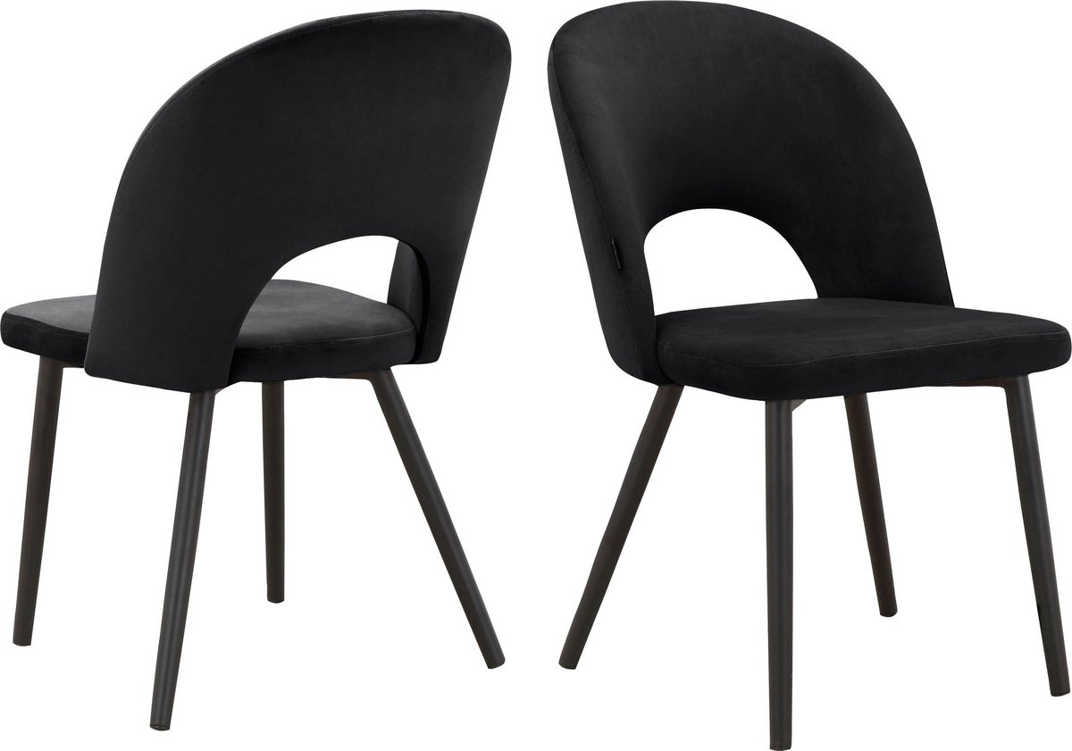 Notio Living Nancy-Stoel - Zwart - Set van 2