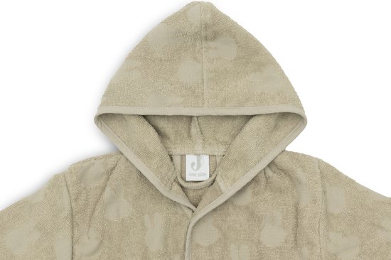 Jollein x Nijntje - Baby Badjas Badstof 3-4 Jaar - Badjas Kinderen met Capuchon - Miffy Jacquard - Olive Green van Jollein — afbeelding 2