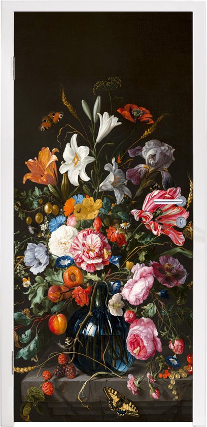 Autocollant de porte Vase avec fleurs - Jan Davidsz de Heem - Art - 80x205 cm - Poster de porte