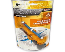 Geomag Mechanics Maak Je Eigen Kompas Oranje 21-delig