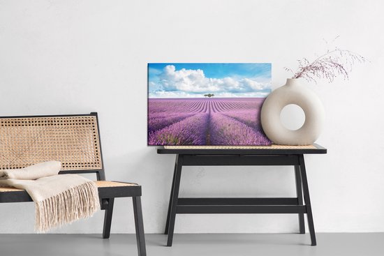 Schilderijkoning - Canvas Schilderij Lavendel Veld - 100 x 70 cm