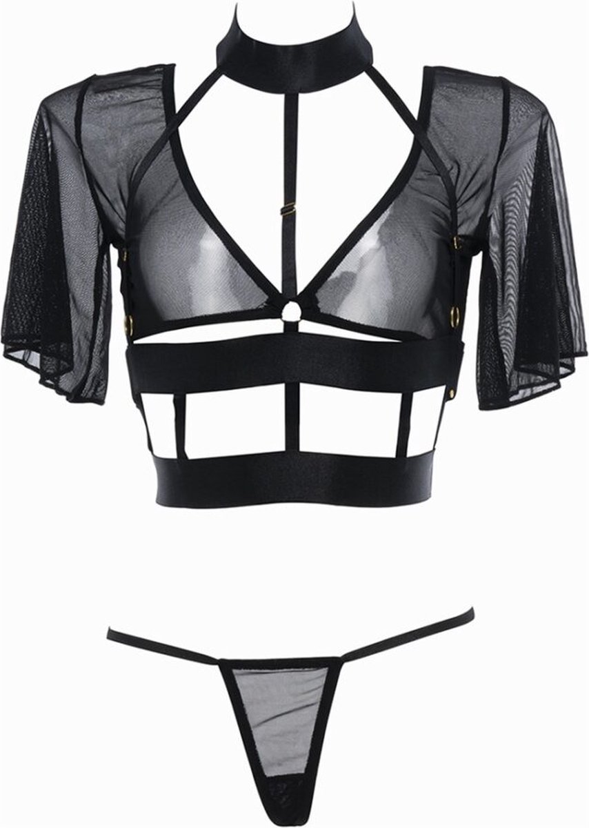 Allure (All) A1133 - Dreamer - Corset and Tong - OS - Black OS