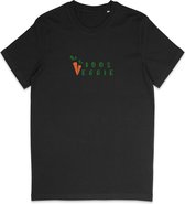 Vegan - Vegetariër - T Shirt Heren Dames - Zwart - Maat S