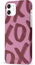 xoxo Wildhearts Can't Talk Now Pink - Single Layer - Roze hoesje geschikt voor iPhone 12 hoesje - Hardcase shockproof hoesje - Beschermhoesje roze geschikt voor iPhone 12 - Roze