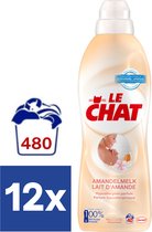 Le Chat - Adoucissant Lait d'Amande - Lessive Liquide - Pack Économique - 12 x 36 Lavages
