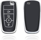 Autosleutel hoesje - TPU Sleutelhoesje - Sleutelcover - Autosleutelhoes - Geschikt voor Ford -zwart- B4 - Auto Sleutel Accessoires gadgets - Kado Cadeau man - vrouw