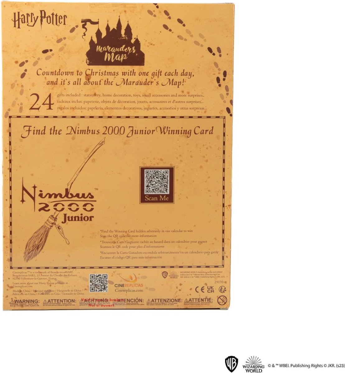 Calendrier de l'Avent Carte du Maraudeur - Harry Potter