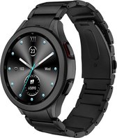 Titanium bandje - geschikt voor Samsung Galaxy Watch 6 / Watch 6 Classic / Watch 5 / Watch 5 Pro / Watch 4 / Watch 4 Classic - zwart
