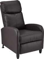 Verstelbare Relax Fauteuil Hermine - 102x60x92 cm - Kunstleer - Bruin - Luxe Design