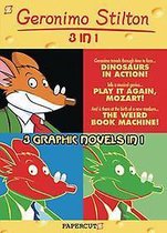 Geronimo Stilton 3in1 3 Dinosaurs in Action, Play It Again, Mozart, and The Weird Book Machine Geronimo Stilton Graphic Novels