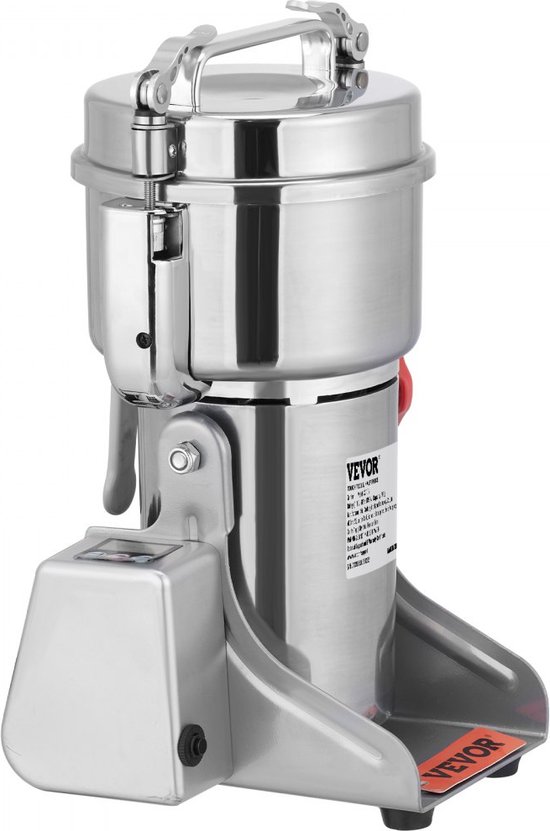 draagbare graanmolen 700g Grinder 2500W multifunctionele keukenmolen roestvrijstalen molen poedermachine timing droge molen — afbeelding 4
