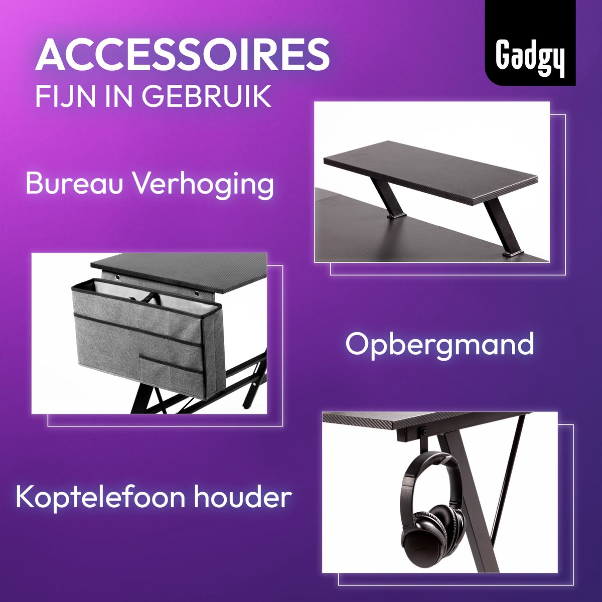 Gadgy Gadgy Carbon PRO Gaming Bureau - afbeelding 3