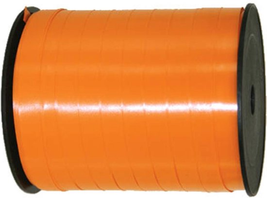 Foto: Cadeaulint sierlint in de kleur oranje 5 mm x 500 meter krul linten voor bloemen ballonnen