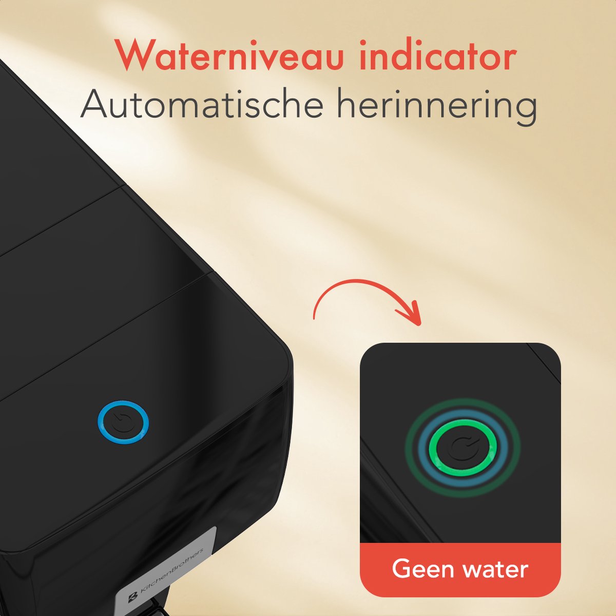 KitchenBrothers Heetwaterdispenser - 2,5L - Instant Waterkoker - BPA en PFAS Vrij - 0,5L per minuut - 100℃ - Zwart — afbeelding 7