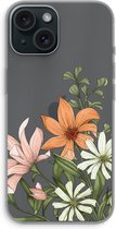 Case Company® - Hoesje geschikt voor iPhone 15 hoesje - Floral bouquet - Soft Cover Telefoonhoesje - Bescherming aan alle Kanten en Schermrand