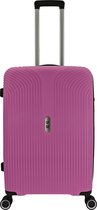 SB Travelbags Bagage koffer 65cm 4 dubbele wielen trolley - Roze - TSA slot