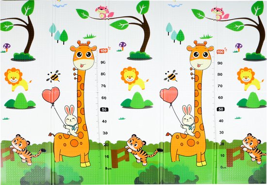 Buxibo - Dubbelzijdige Speelmat Foam - Dik XPE Foam - Kruipmat - Speelkleed - Vloermat - Baby/Peuter & Kind - Multicolor - XPE-002 - 200x180cm