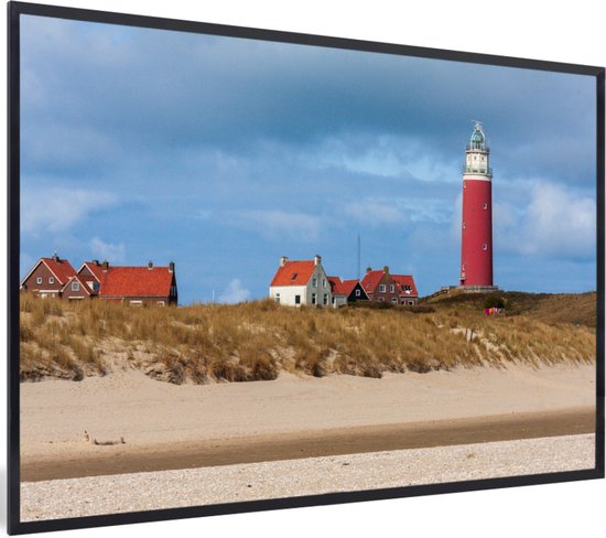 Photo encadrée - Cadre photo Phare aux Nederland noir sans passe partout 30x20 cm - Affiche encadrée (Décoration murale salon / chambre)