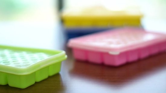 Lifhety IJsblokjes mallen ijsblokjesvorm siliconen met deksel, set van