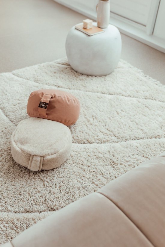 Meditatiekussen caramel merino wol - Lotus | Yoga kussen van Lotus — afbeelding 4