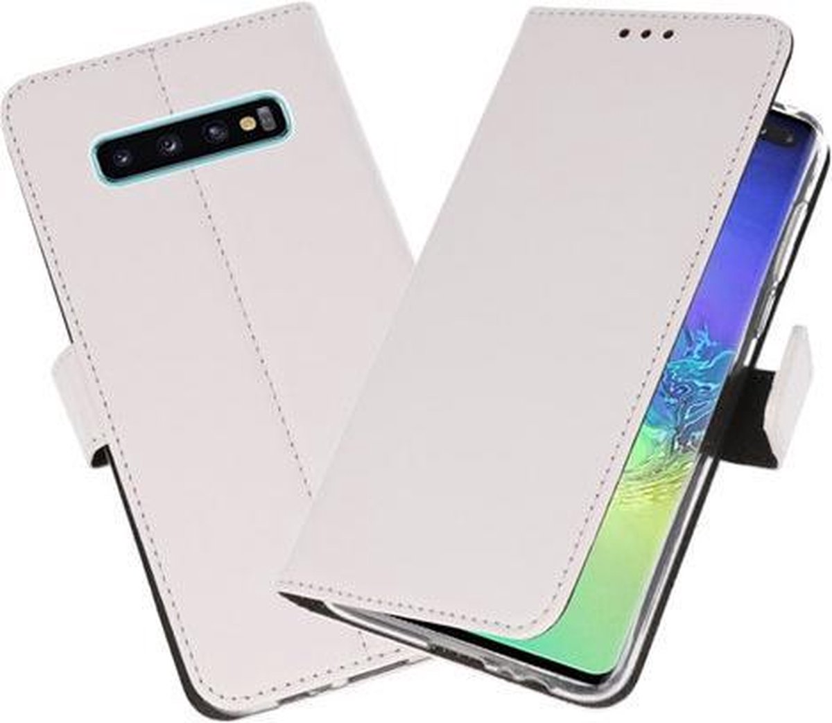 Bestcases Pasjeshouder Telefoonhoesje Samsung Galaxy S10 Plus - Wit
