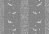 Fotobehang - Vlies Behang - Patroon en Vogels - Kunst - 254 x 184 cm
