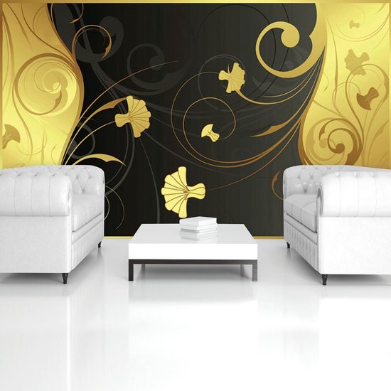 Jaune | Photomural gris, revêtement mural