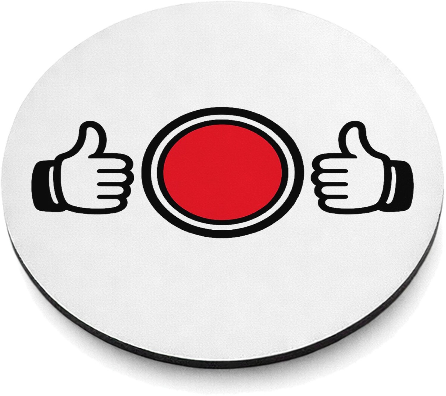 Mr Cadeautjes MDF magnetische fotolijst rond Ø 9,5 - design Een vergelijkbare feestelijke mijlpaalopmaak met een central | cadeau Wit